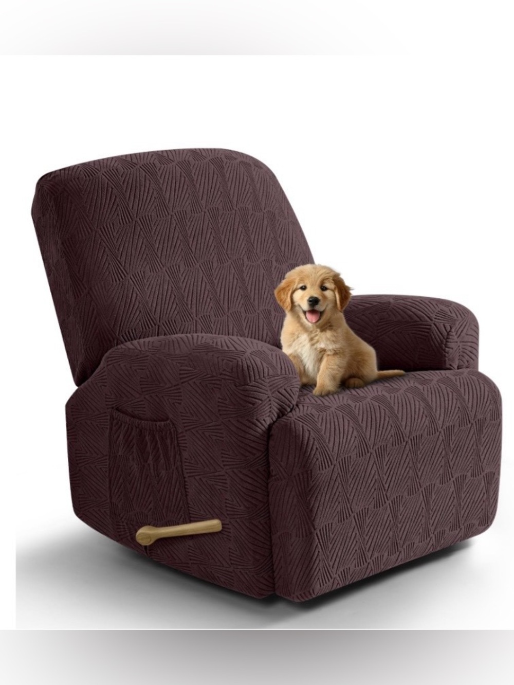 Recliner Slipcover Pet-Friendly - DARK COFFEE